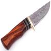 Damascus Steel Bushcraft Skinner Hunting Survival Knife 9.5 inches Handmade Fixed-Blade Brass Bolster/Spacers Buffalo Horn Rosewood Handle Free Cowhide Leather Sheath(102) view 3
