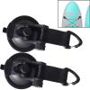 2 pack, Suction Cup Tie Downs , Heavy Duty Self-sticking Double suction, Suction Anchor Suction Cup with Straps For Car roof Boat Kayak SUP Trailer Transom Easy Tie Down Suction Strap Hook Holder