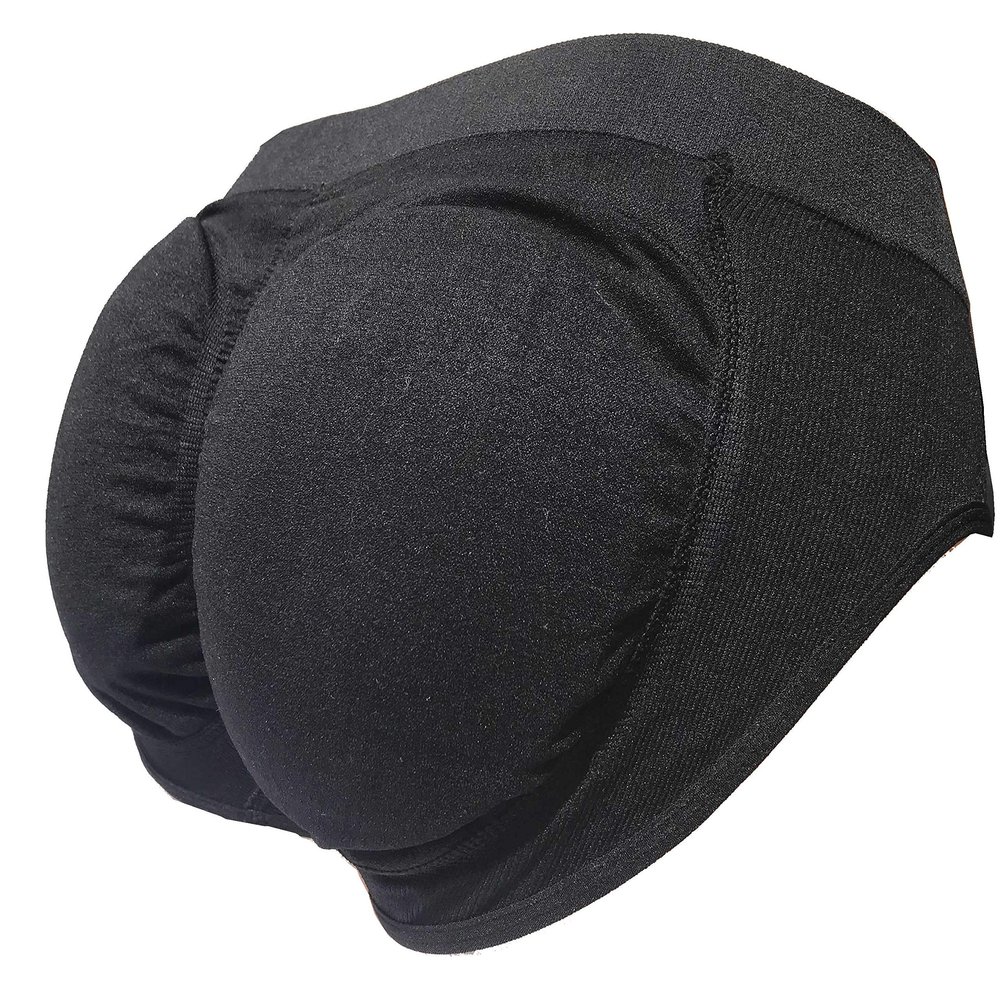 2PS seamless SPONGE padded women Butt Hip Up Padded Enhancer (M, Black)