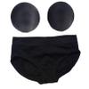 2PS seamless SPONGE padded women Butt Hip Up Padded Enhancer (M, Black) view 4