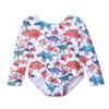 HOZIY White Dinosaur Leotards for Girls Gymnastics Long Sleeve Size 7-8 Years Old view 1