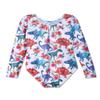 HOZIY White Dinosaur Leotards for Girls Gymnastics Long Sleeve Size 7-8 Years Old view 2