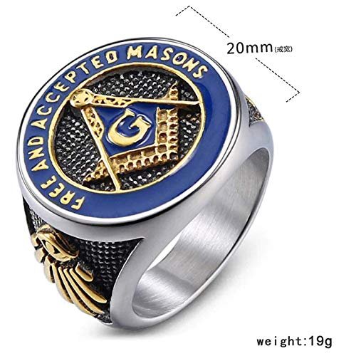 Bansrirachamasonic Initial Ring Mens Rings Stainless Steel Dainty Bohemian anillo Calavera Ring Men's anillo Plata Jewelry (7)