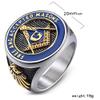Bansrirachamasonic Initial Ring Mens Rings Stainless Steel Dainty Bohemian anillo Calavera Ring Men's anillo Plata Jewelry (7) view 1