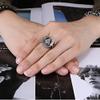 Bansrirachamasonic Initial Ring Mens Rings Stainless Steel Dainty Bohemian anillo Calavera Ring Men's anillo Plata Jewelry (7) view 3