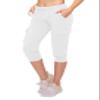 ALWAYS Womens Cargo Capri Jogger Sweatpants with Pockets  Super Soft Stretch Lounge Pants, Casual Joggers for Women, Daily Wear & Travel, White M view 2