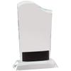 SHOP AWARDS AND GIFTS Personalized Optical Crystal Wave Award Trophy, Work Achievement, Customizable Corporate Gifts, 8-1/2 Inch, Black Accent view 1