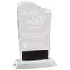 SHOP AWARDS AND GIFTS Personalized Optical Crystal Wave Award Trophy, Work Achievement, Customizable Corporate Gifts, 8-1/2 Inch, Black Accent view 2