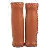 1 Pair ke Handlebar Grip, Retro Artificial Leather ycle Handlebar Grips Handle Cover Grips Three Colors Optional(Brown) view 1