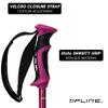 Zipline Blurr 16.0 Graphite Composite Downhill Ski Poles - Lightweight, Freeride All-Mountain, Vibration Dampening (Plum, 50" in./127 cm) view 2