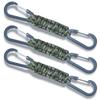 3 Packs Outdoor Braided Paracord Carabiner Hanging Hooks Fence Hook Perfect for Water Bottles, Backpack, Bat Bags, Tennis Bags,Camping,Hanging Tools (Army Green Camouflage) view 1