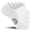 CS CELERSPORT Running Ankle Socks with Cushion, Low Cut Athletic Tab Socks for Men and Women 6 Pack, White, Small view 1