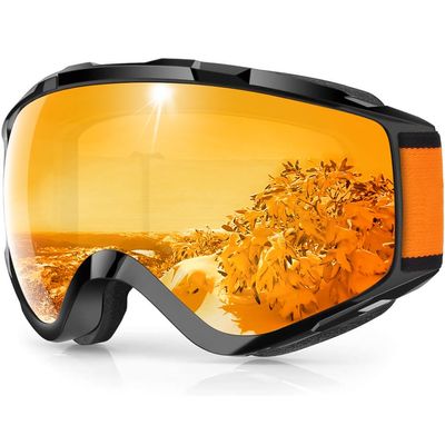 findway Ski Goggles OTG - Over Glasses Snow/Snowboard Goggles for Men, Women & Youth - 100% UV Protection