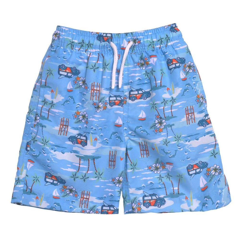 Flap Happy Boys' Swim Trunks, Kona Bay, 12M