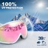 findway Ski Goggles OTG - Over Glasses Snow/Snowboard Goggles for Men, Women & Youth - 100% UV Protection view 3