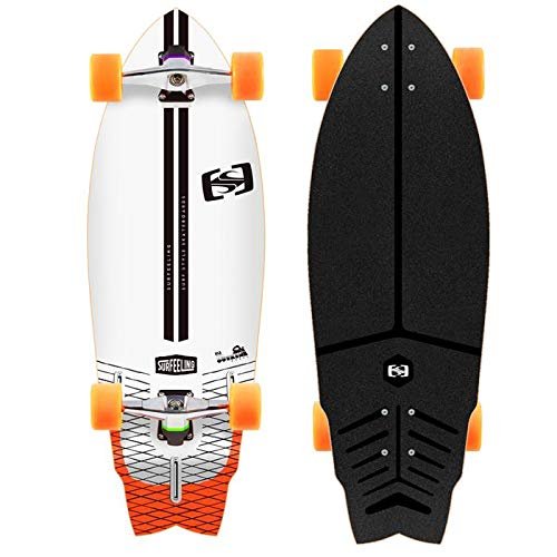 Surfeeling USA The Outline Surf Style Skateboard - Orange