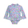 Flap Happy Girls' Rash Guard Swimsuit, Kissy Fishy, 12M view 1
