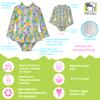 Flap Happy Girls' Rash Guard Swimsuit, Kissy Fishy, 12M view 2