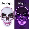 OceanWings Halloween Mask LED Light up Costumes Scary Mask for Party Supplies Favor(Purple) view 2