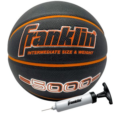 Franklin Sports 5000 Women's Basketball - 28.5" Girl's Basketball - Official Indoor Basketball - High School + College Game Ball - Air Pump Included, Size 6