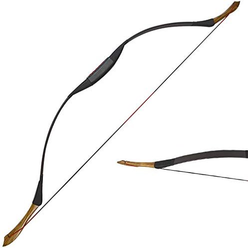 AMEYXGS Archery Traditional Recurve Bow 25-55lbs Handmade Wooden Longbow Mongolian Hunting Target Bow for Outdoor Hunting Practice Shooting (type7, 30lbs)