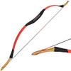 AMEYXGS Archery Traditional Recurve Bow 25-55lbs Handmade Wooden Longbow Mongolian Hunting Target Bow for Outdoor Hunting Practice Shooting (type6, 30lbs) view 1