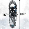 Franklin Sports Arctic Trails Adult Snowshoes All Terrain Male and Female Snowshoes 36 inches view 2