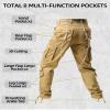 AKARMY Men's Fleece Lined Hiking Pants Outdoor Cargo Pants Casual Work Ski Pants with 8 Pockets Khaki 38 view 3