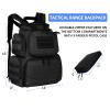 AUMTISC Tactical Pistol Range Bag Backpack for Handguns and Ammo, Gun Range backpack with 3 Pistol Case for Hunting Shooting, Black view 2