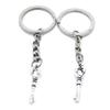 50 Pieces Metal Antique Silver Color Keychains Keyrings C7RM5 Crown Key Chain Ring view 1