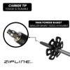 Zipline Blurr 16.0 Graphite Composite Downhill Ski Poles - Lightweight, Freeride All-Mountain, Vibration Dampening (Gray Carbon, 48" in./122 cm) view 4
