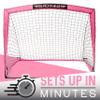 Franklin Sports Blackhawk Soccer Goal - Pop Up Backyard Soccer Nets - Foldable Indoor + Outdoor Soccer Goals - Portable Adult + Kids Soccer Goal - 4' x 3' Mini Soccer Net - Pink view 3