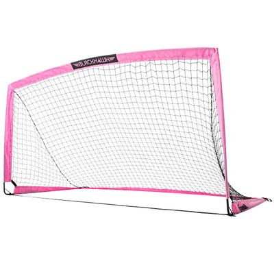 Franklin Sports Blackhawk Soccer Goal - Pop Up Backyard Soccer Nets - Foldable Indoor + Outdoor Goals - Portable for Adults + Kids - 6.5' x 3.5' Foot Net - Black