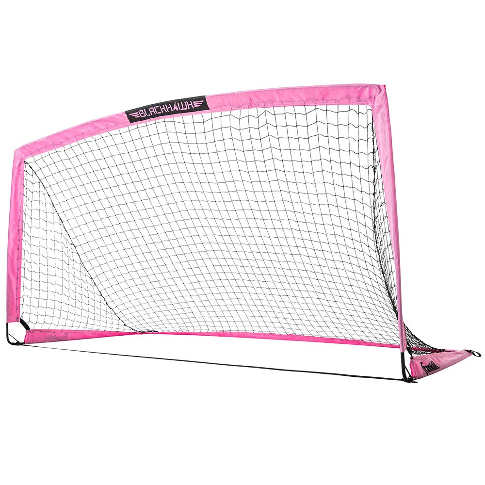 Franklin Sports Blackhawk Soccer Goal - Pop Up Backyard Soccer Nets - Foldable Indoor + Outdoor Goals - Portable for Adults + Kids - 6.5' x 3.5' Foot Net - Black