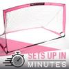 Franklin Sports Blackhawk Soccer Goal - Pop Up Backyard Soccer Nets - Foldable Indoor + Outdoor Goals - Portable for Adults + Kids - 6.5' x 3.5' Foot Net - Black view 4