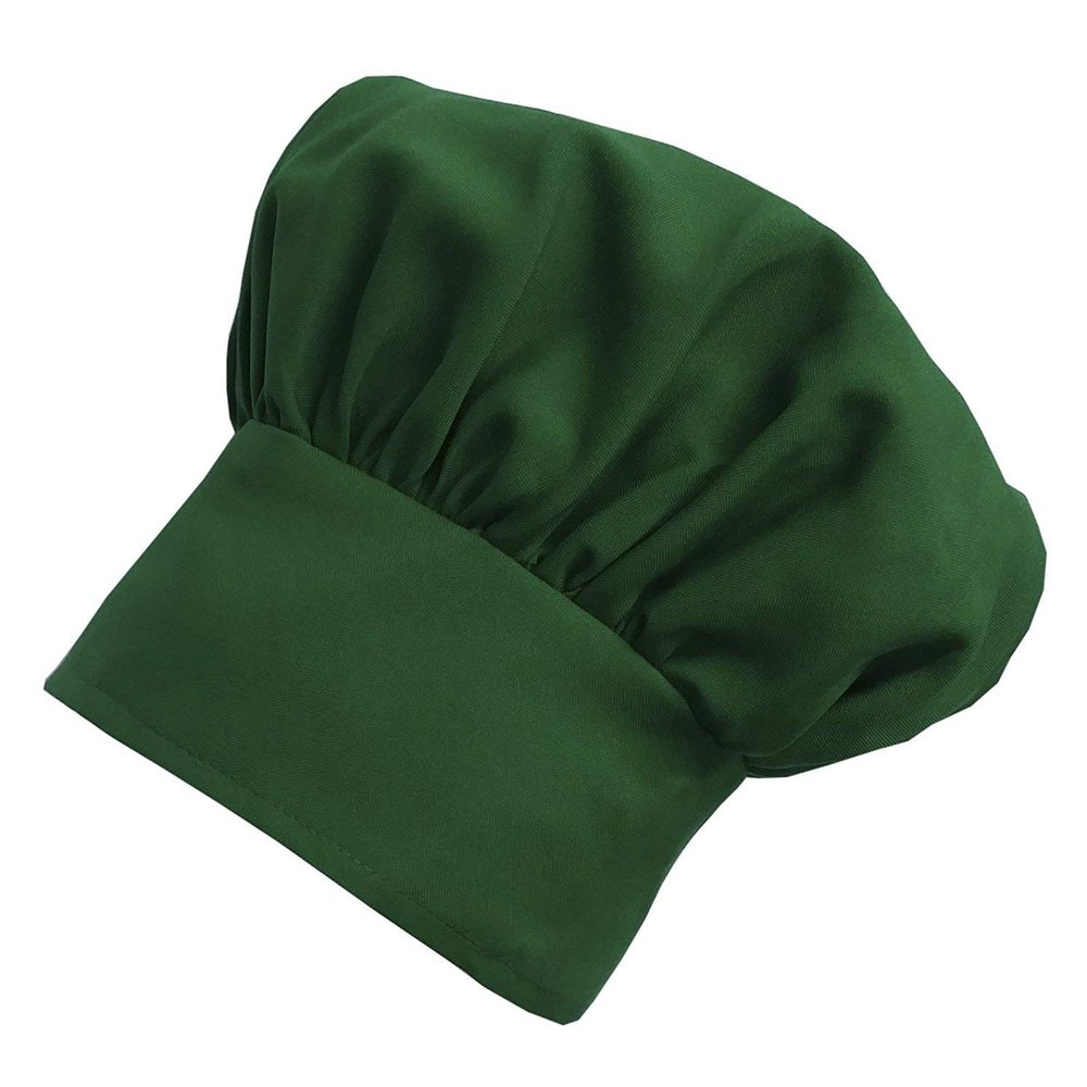 CHEFSKIN Baby Toddler Chef Hat Fully Adjustable Real Fabric Soft and Comfortable (Kelly Green)