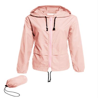 Avoogue Raincoat Women Lightweight Waterproof Fishing Rain Jackets Packable Outdoor Hooded Windbreaker (Pink XL)