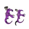 AMEYXGS Archery Bow Release Aid Aluminum Alloy 3 or 4 Fingers Automatic Thumb Trigger Detachable Thumb Grip Left or Right Hand Thumb Caliper Outdoor Hunting Compound Bow Accessories (Purple) view 1