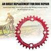 Bike Chainring, 32/34/36/38T Single Bike Chainring, 104 BCD Round Shape Single Chain Ring for Most Road Bike Mountain Bike(Red 36T) view 2