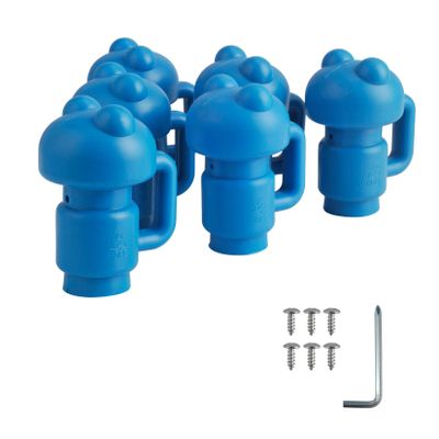 ZIZILAND 1.26" Diameter Trampoline Enclosure Pole Cap for Net Hook, 6 Pieces, Blue, Only Fit in 32mm(1.26in) Diameter Trampoline Pole