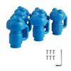 ZIZILAND 1.26" Diameter Trampoline Enclosure Pole Cap for Net Hook, 6 Pieces, Blue, Only Fit in 32mm(1.26in) Diameter Trampoline Pole view 1