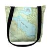 Betsy Drake Sunset Lake, NH Nautical Map Medium Tote Bag 16x16 view 1