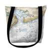 Betsy Drake TY11371BAM 16 x 16 in. St.Louis Bay Madison Nautical Map Tote Bag - Medium Black view 1