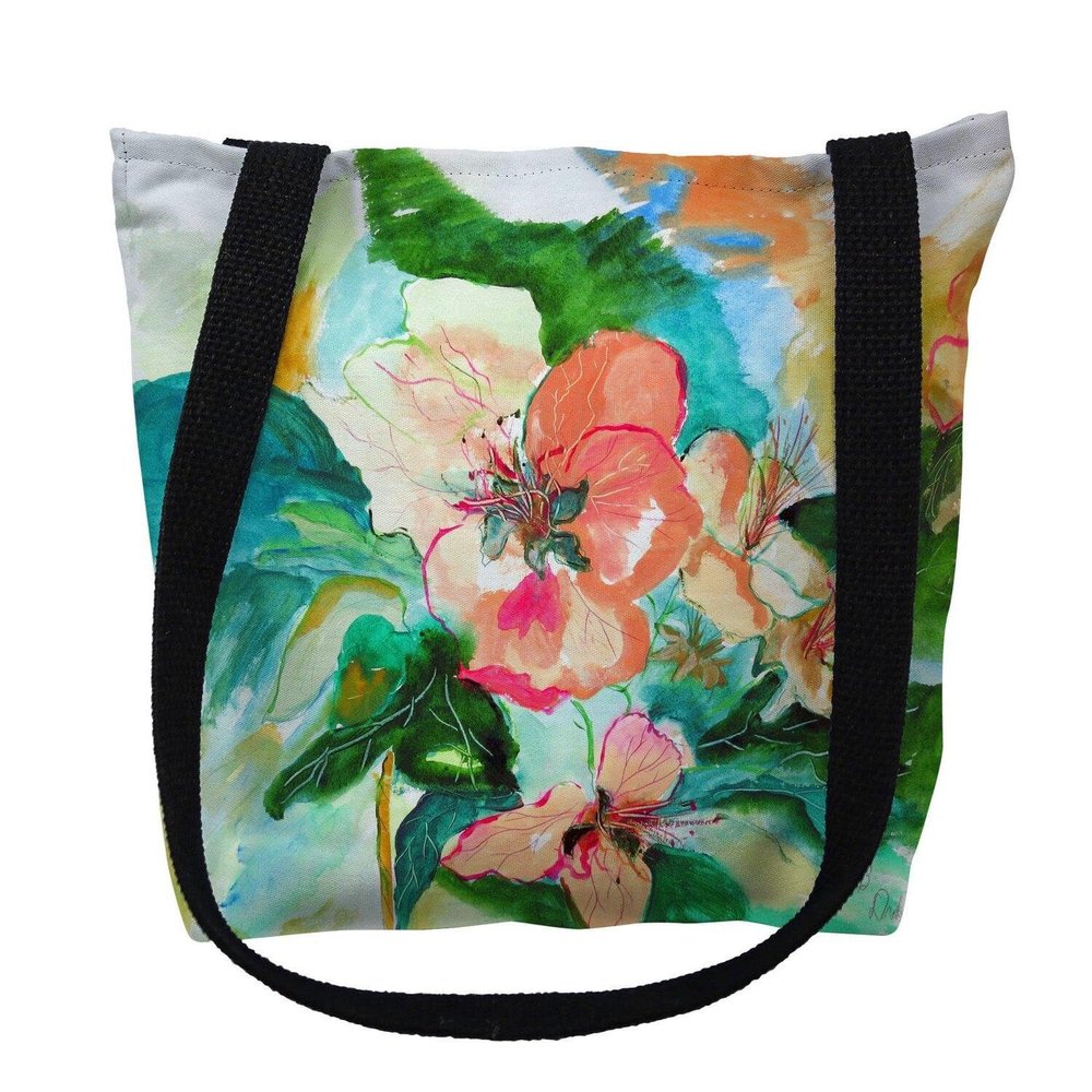 Betsy Drake Apple Blossoms Medium Tote Bag 16x16