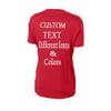 Customized Ladies V Neck Tee, Polyester Workout Design Your Own Sports Shirt True Red view 2