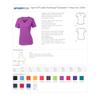 Customized Ladies V Neck Tee, Polyester Workout Design Your Own Sports Shirt True Red view 4