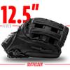 Franklin Sports Baseball Fielding Glove - Men's Adult and Youth Baseball Glove - CTZ5000 Black Cowhide Outfield Glove - 12.5" H-Web for Outfielders view 4