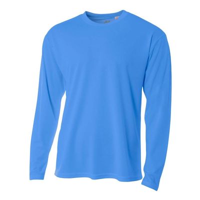 A4 Sportswear Adult Large Electric Blue Birdseye Mesh Long Sleeve