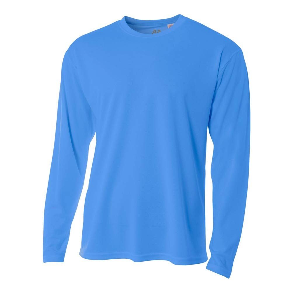 A4 Sportswear Adult Large Electric Blue Birdseye Mesh Long Sleeve