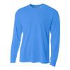 A4 Sportswear Adult Large Electric Blue Birdseye Mesh Long Sleeve view 1